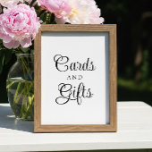 Elegant minimalistisch teken "Kaarten en geschenke Poster