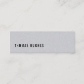 Elegant minimalistisch textuurconsultant: grijs mini visitekaartje (Voorkant)
