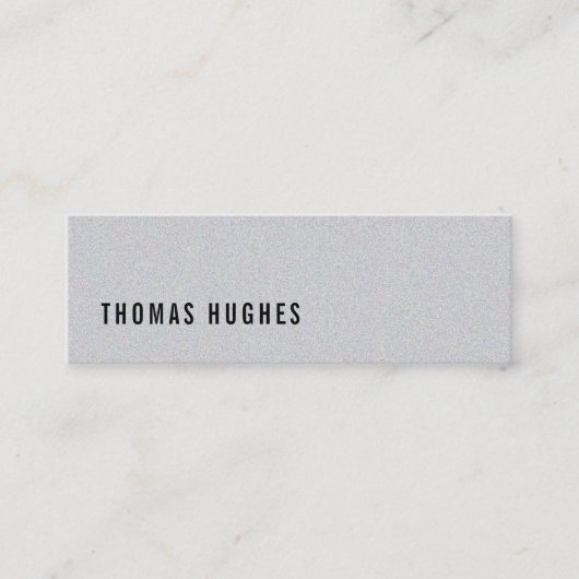 Elegant minimalistisch textuurconsultant: grijs mini visitekaartje (Voorkant)