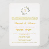 Elegant minimalistisch thema Spaanse bruiloft Folie Uitnodiging (Voorkant)