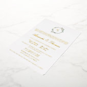 Elegant minimalistisch thema Spaanse bruiloft Folie Uitnodiging (Gedraaid)