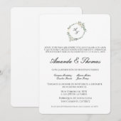 Elegant minimalistisch thema Spaanse bruiloft Kaart (Voorkant / Achterkant)