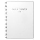 Elegant minimalistisch tijdschrift aangepaste datu notitieboek (Voorkant)