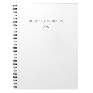 Elegant minimalistisch tijdschrift aangepaste datu notitieboek