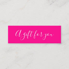 Elegant minimalistisch trendroze kortingskaart mini visitekaartje