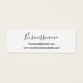 Elegant minimalistisch trendy oorspuitkaart mini visitekaartjes (Achterkant)