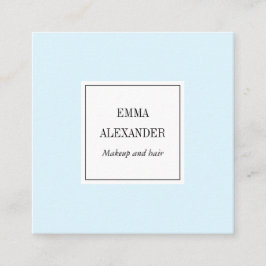 Elegant minimalistisch trendy pastelblauw modern vierkante visitekaartje