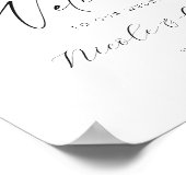 Elegant Minimalistisch Trouwbord Poster (Hoek)