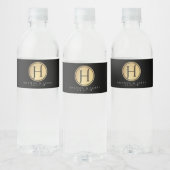 Elegant Minimalistisch Trouwfleswater Etiket (Flessen)