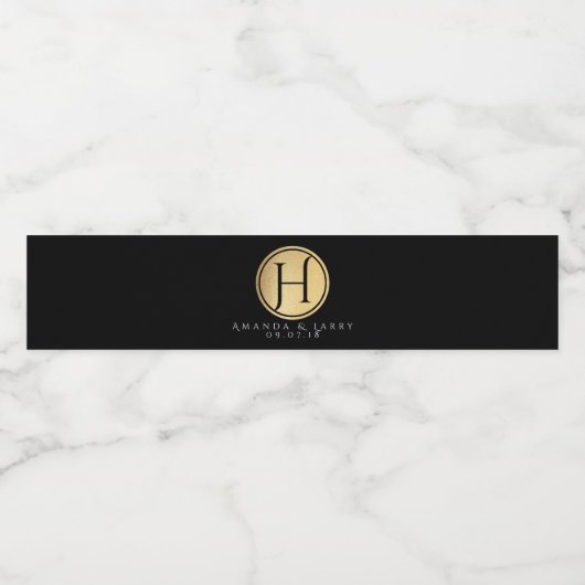 Elegant Minimalistisch Trouwfleswater Etiket (Enkel label)
