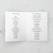Elegant Minimalistisch Trouwprogramma met Vouwdesi Programma (Binnen)