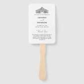 Elegant Minimalistisch Trouwprogramma voor een Sch Handwaaier (Voorkant)