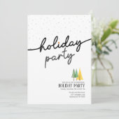 Elegant minimalistisch typografie vakantie feest kaart (Staand voorkant)