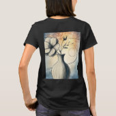 Elegant minimalistisch vaasontwerp t-shirt (Achterkant)