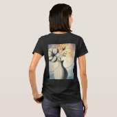 Elegant minimalistisch vaasontwerp t-shirt (Achterkant volledig)