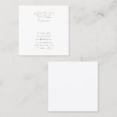Elegant minimalistisch vierkant Modern Luxury Plai Vierkante Visitekaartje (Voorkant / Achterkant)