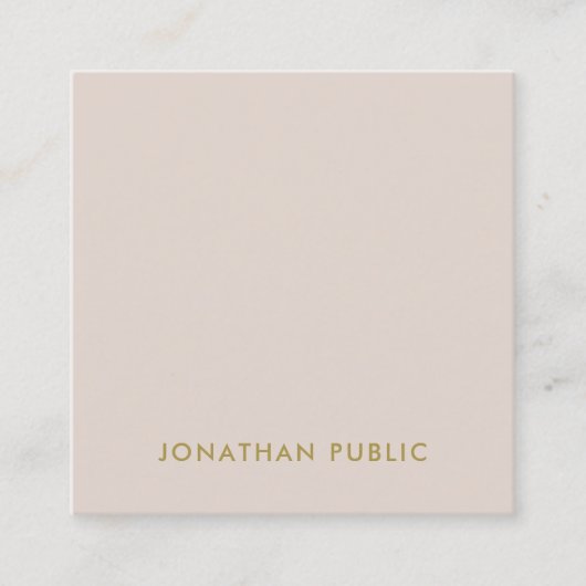Elegant minimalistisch vierkant Sjabloon Moderne l Vierkante Visitekaartje (Voorkant)