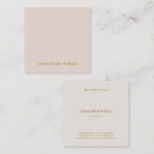 Elegant minimalistisch vierkant Sjabloon Moderne l Vierkante Visitekaartje (Voorkant / Achterkant)