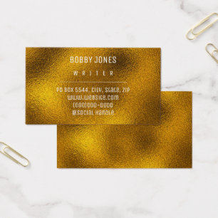 Elegant minimalistisch Visitekaartje met goudmetal