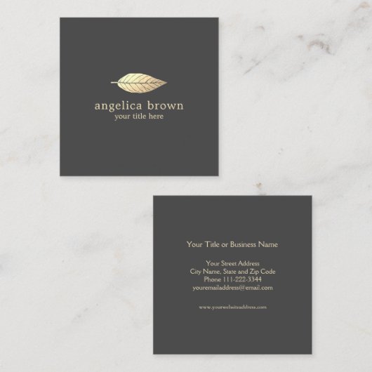 Elegant minimalistisch Visitekaartje met olielek (Voorkant / Achterkant)