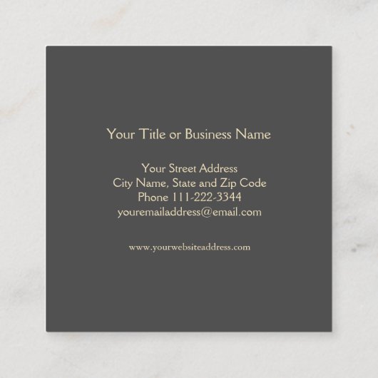 Elegant minimalistisch Visitekaartje met olielek (Achterkant)