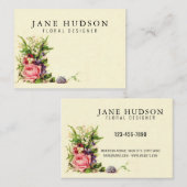 Elegant minimalistisch Visitekaartje van de Floral (Voorkant / Achterkant)