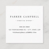 Elegant minimalistisch voor professionele grensarb vierkante visitekaartje (Achterkant)