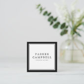Elegant minimalistisch voor professionele grensarb vierkante visitekaartje (Staand voorkant)