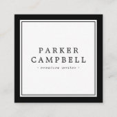 Elegant minimalistisch voor professionele grensarb vierkante visitekaartje (Voorkant)