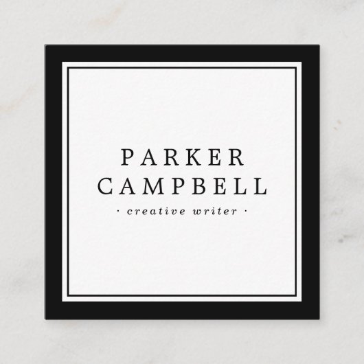 Elegant minimalistisch voor professionele grensarb vierkante visitekaartje (Voorkant)