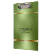 Elegant Minimalistisch vormgeven groene achtergron Klembord (Links)