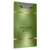 Elegant Minimalistisch vormgeven groene achtergron Klembord (Rechts)