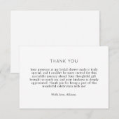 Elegant minimalistisch Vrijgezellenfeest bedankkaa Informatiekaartje (Voorkant / Achterkant)