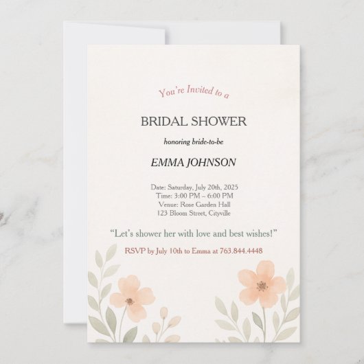 Elegant minimalistisch Vrijgezellenfeest Kaart (Voorkant)