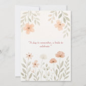 Elegant minimalistisch Vrijgezellenfeest Kaart (Achterkant)