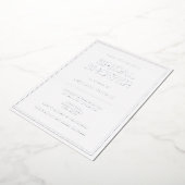 Elegant minimalistisch Vrijgezellenfeest met zilve Folie Uitnodiging (Gedraaid)