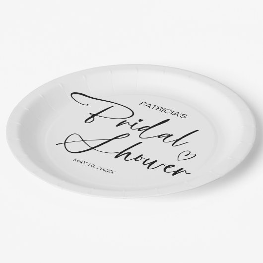 Elegant minimalistisch Vrijgezellenfeest Papieren Bordje (Gekanteld)