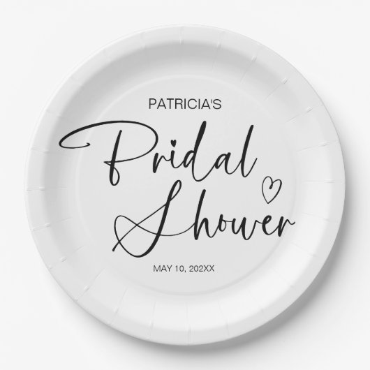 Elegant minimalistisch Vrijgezellenfeest Papieren Bordje (Voorkant)