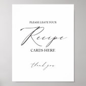 Elegant minimalistisch Vrijgezellenfeest recept Ka Poster (Voorkant)