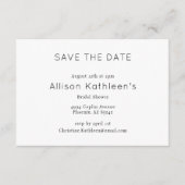 Elegant minimalistisch Vrijgezellenfeest Save the  Informatiekaartje (Voorkant)