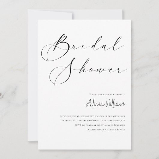 Elegant minimalistisch Vrijgezellenfeest voor kall Kaart (Voorkant)