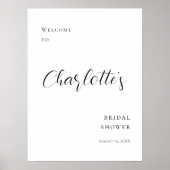 Elegant minimalistisch Vrijgezellenfeest welkom Poster (Voorkant)