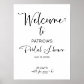 Elegant minimalistisch Vrijgezellenfeest Welkomstt Poster (Voorkant)