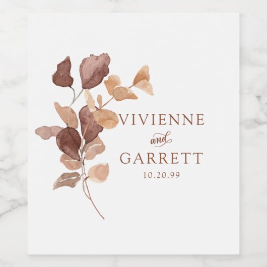 Elegant minimalistisch vuurgevecht wijn etiket (Enkel label)