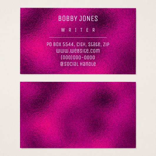 Elegant minimalistisch warmroze Visitekaartje (Voorkant /achterkant)