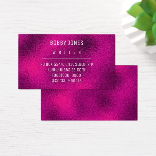 Elegant minimalistisch warmroze Visitekaartje (Bureau)