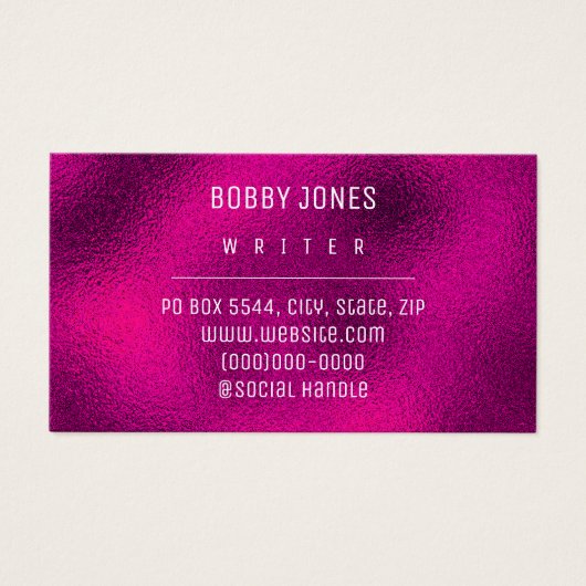 Elegant minimalistisch warmroze Visitekaartje (Voorkant)