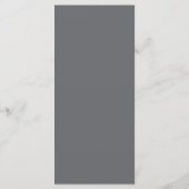 Elegant minimalistisch Waterverf Poppy Gray Weddin Menu (Achterkant)