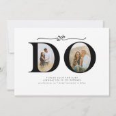 Elegant minimalistisch We doen Save the Date 2 fot (Voorkant)
