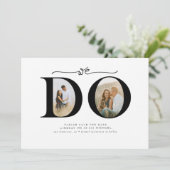 Elegant minimalistisch We doen Save the Date 2 fot (Staand voorkant)